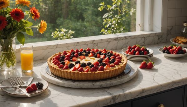Confectionner une tarte aux fruits rouges juteux de l été chaud